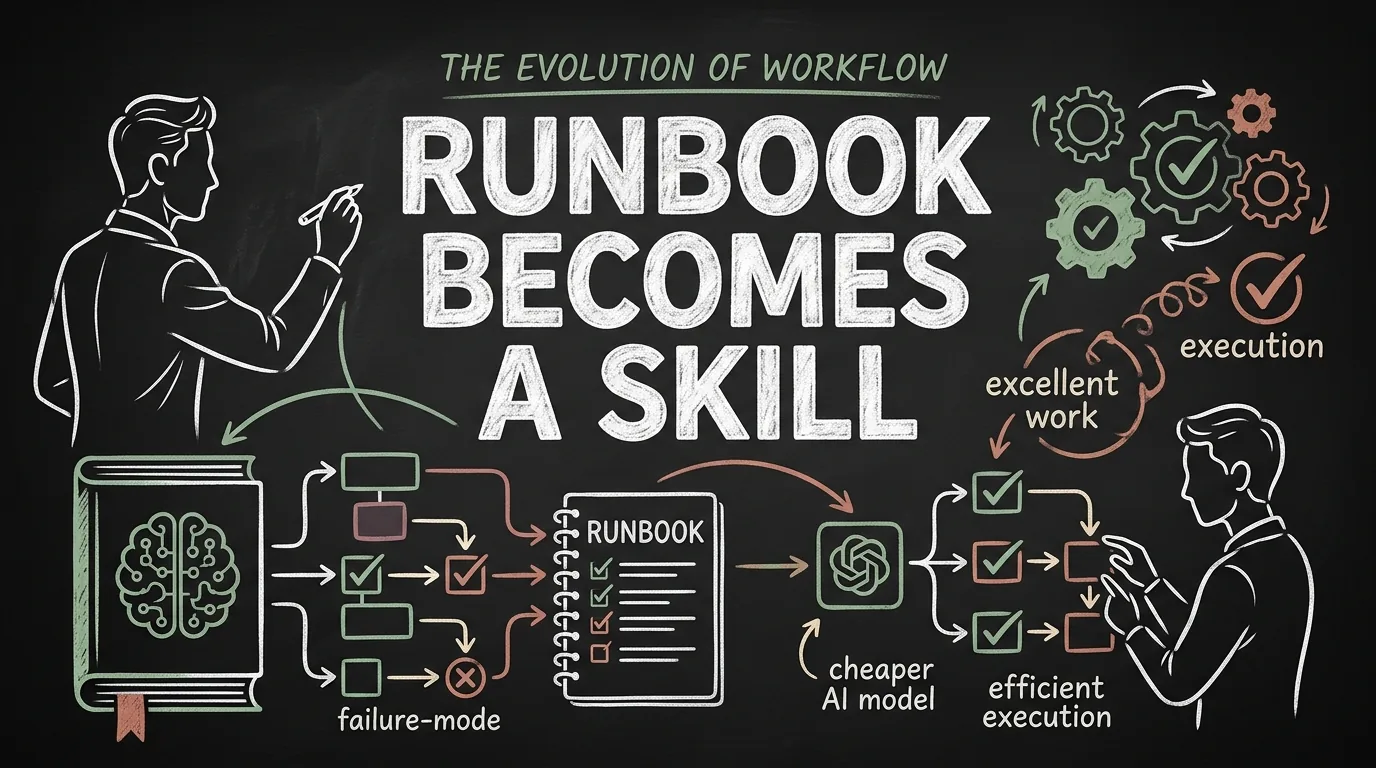 The Runbook Becomes a Skill: Teaching a Cheaper Model to Do Expert Work